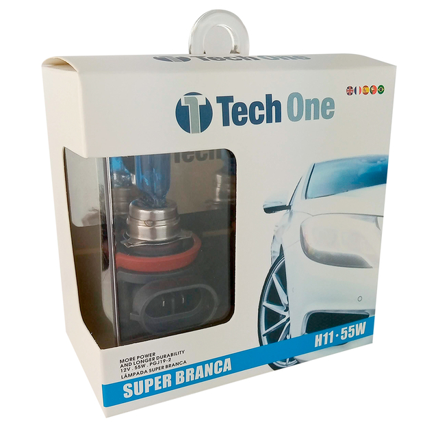 Kit Lâmpadas Super Branca H11 55W 12V 8500K Kit Lâmpadas Super Branca H11 55W 12V 8500K